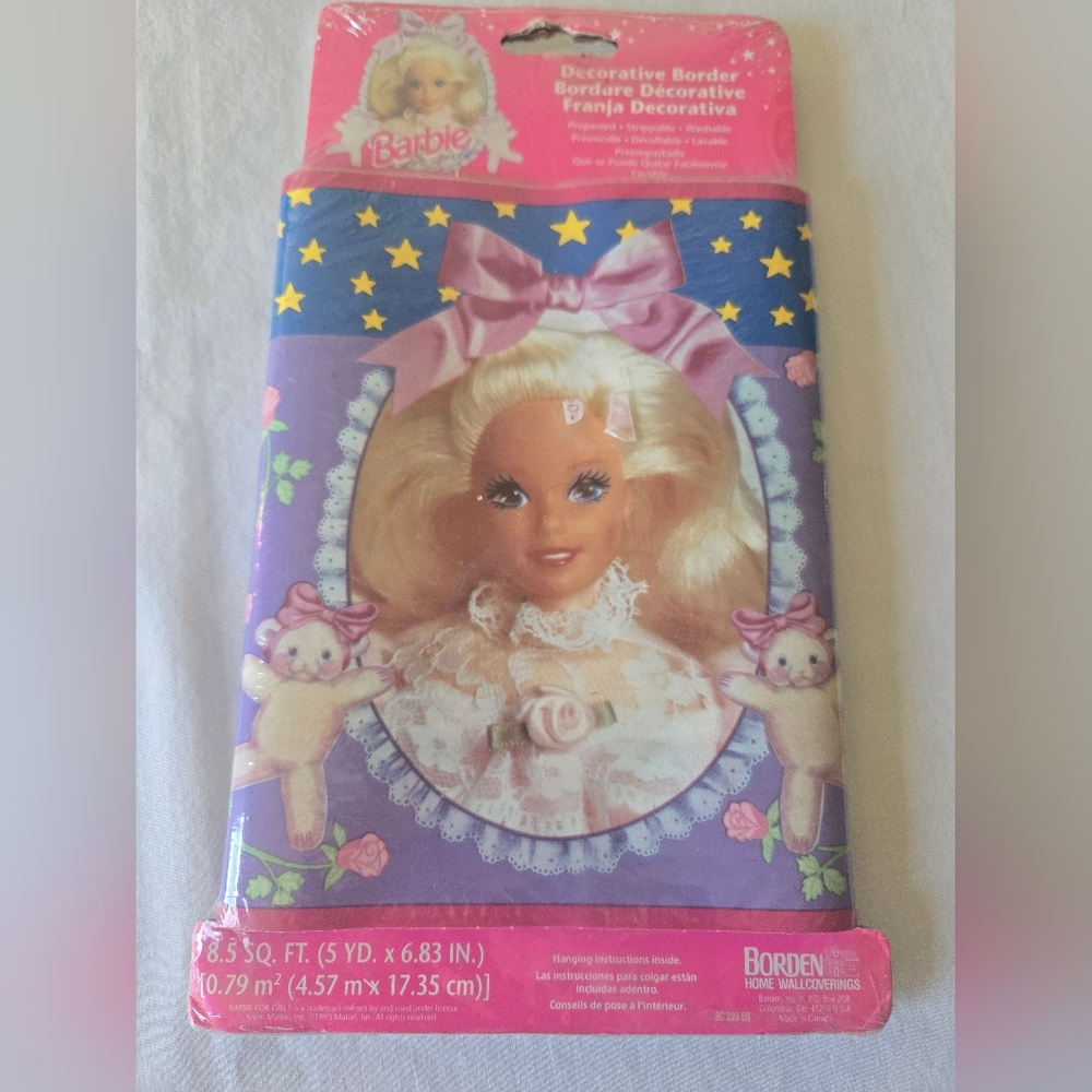 Barbie Doll Themed Purple Bedding Panel